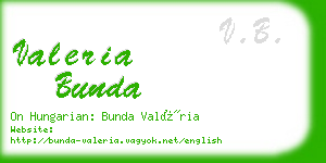 valeria bunda business card